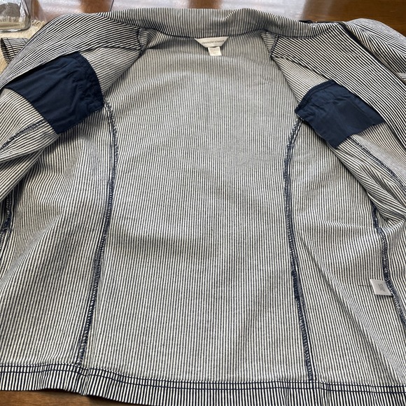 Christopher & Banks Railroad Striped Jacket With 4 Pockets & Long Sleeves Small - Picture 12 of 13